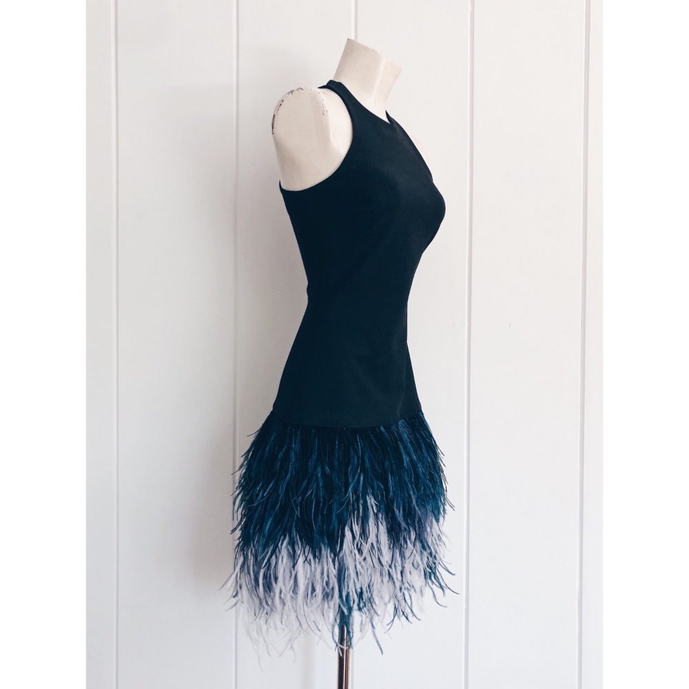 Elizabeth & James Ostrich Feather Party Dress